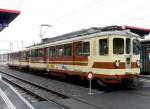 TPC / AL - Zahnradtriebwagen BDeh 4/4 302 mit Steuerwagen Bt 351 im TPC Bahnhof von Aigle am 07.06.2008