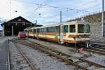Bei der Rückfahrt aus Leysin schaffte es der alte Pendel bestehend aus Bt 352 und BDeh 4/4 301 leider nur bis Aigle Dépot.