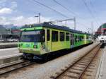 tpc / AOMC - Triebwagen Beh 4/8  592 im Bahnhof von Aigle am 31.05.2015