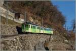 Nun verkehrt, seit Novemeber 2015, der 1966 gebaute A-L BDe 4/4 301 in den hellen TPC Farben. Hier ist er mit einem Bt als Regionalzug 353 von Leysin nach Aigle unterwegs und konnte etwas oberhalb von Aigle fotografiert werden.
25. Jan. 2016