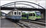 TPC Transport Public du Chablais Beh 2-6 543 nach Champéry und BCFe 4/4 1 der ASD in Aigle.