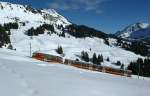 BVB Regionalzug auf der Fahrt zum Col de la Bretaye.