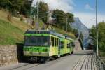 Beh 4/8 92 auf Bergfahrt auf den Straen von Gryon; 04.10.2013