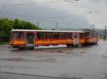 tpc / BVB - Steuerwagen Bt 63 mit Triebwagen BDeh 4/4 82 im Bahnhofsareal in Bex am 20.07.2014