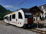 tpf - Triebwagen Abe 2/4 101 im Bahnhof von Montbovon am 26.08.2017