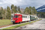 Am 27./28. März 2021 fanden Abschiedsfahrten auf der Strecke Bulle – Broc-Fabrique statt. Die Regelzüge wurden an diesen Tagen durch GFM Historique mit den historischen Ce 4/4 131, C4 811 und BDe 4/4 141 geführt. Am Ostermontag finden die letzten Fahrten auf der schmalspurigen Strecke statt, danach wird diese auf Normalspur umgebaut.<br>
Der historische Zug am 27. März bei La Tour-de-Trême Parqueterie.