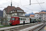 ABSCHIED VON DER SCHMALSPURSTRECKE BULLE - BROC FABRIQUE.
Transports publics fribourgeois (TPF)
Zum Abschied von der Schmalspur-Strecke zwischen Bulle und Broc-Fabrique wurden die fahrplanmässigen Fahrten vom 27. und 28. März 2021 ohne Aufpreis mit Nostalgiezügen von GFM Historique geführt.  Der historische Zug bestand aus Be 4/4 131 + BC Ce 811, ehemals Brünig + BDe 4/4 141.
Diese sechs Abschiedsaufnahmen meiner vierten Serie sind am 27. und 28. März 2021 zwischen Les Marches und Broc Village, Gare entstanden.
Foto: Walter Ruetsch