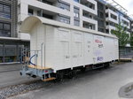 GFM - Güterwagen K 671 abgestellt ausserhalb der Schienen vor dem Depot der CEV / Goldenpass in Vevey am 19.06.2016