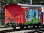 travys -  Gepck/Fahrradwagen D 72 im Bahnhof von Yverdon les Bains am 24.09.2008