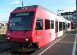 GTW = Gelenktriebwagen Be 2/6  2000 ..Abfahrbereit nach Ste.Croix im TRAVYS Bahnhof von Yverdon-les-Bains am 31.12.2006