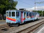 travys / YsteC - Tribwagen Be 4/4 5 im Bahnhof von Yverdon les Bains am 14.06.2015