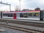 travys ( YSteC ) - Neuer Zwischenwagen 1+2 Kl. AB 3031 der neuen Züge bei der travys in Yverdon am 18.02.2016