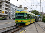 TransN - Steuerwagen Bt 551 mit Triebwagen Be 4/4 504 unterwegs in Neuchâtel beim Tramdepot der TransN am 22.05.2016 