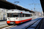 Züge von transN auf normaler und schmaler Spur in La Chaux de Fonds.