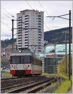 BDe 4/4 7 verlässt La Chaux-de-Fonds Richtung Les Ponts de Martel.