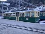 BDeh 4/4 112 der WAB der am 8.2.22 im Bahnhof Lauterbrunnen abgestellt.