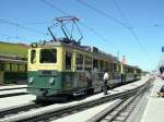 Berner Oberland 2007 - In den alten Farben der Wengernalpbahn prsentiert sich am 26.07.2007 der Triebwagen BDeh 4/4 Nr.