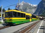 WAB - Pano Triebwagen Beh 4/4 141 im Endbahnhof von Grindelwald am 02.09.2007