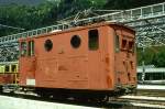 WAB - He 2/2 15 am 25.6.95 in Lauterbrunnen - Zahnrad-Lok - SLM2086 - bernahme 20.06.1910 - 220 KW - Gewicht 16,00t - LP 5,67m - zulssige Geschwindigkeit 12 km/h - Lebenslauf: ex WAB He 2/2 55 -