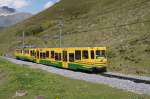 Bt 244 und BDeh 4/4 120 befinden sich am 21.5.11 oberhalb der Wengernalp.