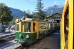 WAB Triebzug 111 in der Station Grindelwald-Grund.23.09.11