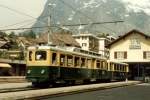 BDeh 4/4 111 im Bahnhof von Grindelwald im Sept.1985