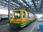 WAB - Triebwagen BDeh 4/4  123 im Bahnhof Lauterbrunnen am 26.01.2013