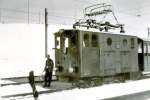 Die alte Wengernalpbahn-Lok 58 auf der kleinen Scheidegg, 1962.