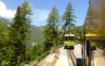 Der bisher neuste Triebwagen der Wengernalpbahn, Wagen 149 (Uebernahme 20.Mai 2015).