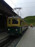 BDeh 4/4 Nr. 117 als Sonderzug (Kleine Scheidegg - Grindelwald Grund) am 23.7.2015 im Bahnhof Kleine Scheidegg.