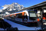 zb - Triebwagen ABeh 160 004-4 + ABeh 160 005-2 im Bahnhof Engelberg am 08.02.2026  