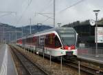 ZB - Triebzug ABe 130 002-9 unterwegs auf der S4 in Dallenwil am 03.01.2014
