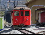 Ex ZB / MIB / CJ - Triebwagen Gem 4/4  12 abgestellt auf dem Areal der Ballenberg Dampfbahn in Interlaken Ost am 05.04.2025