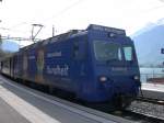 Am 01.05.2006 hat ZB 101 962-9 Taldienst auf der Strecke Meiringen - Interlaken Ost. Hier bei einem Halt mit dem  Golden Pass Panoramic  in Brienz.