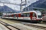 ZB ABeh 160 006  Engelberg  am 24.5.20 beim Bahnhof Meiringen abgestellt.