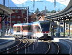 zb - Regio nach Luzern mit dem ABe 130 008-6 bei der einfahrt im Bhf. Alpnach am 20.09.2023