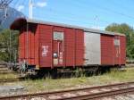 ZB - Abgestelter Gterwagen Gb-v 2238 im Bahnhofsareal von Interlaken Ost am 05.08.2007 ( Noch mit Beschriftung SBB-CFF ) 