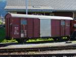zb - Baudienstwagen X 9744 Abgestellt im Bahnhofsareal von Meiringen am 04.08.2007