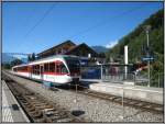 ABe 130 006 der Zentralbahn steht als S5 mit Fahrtrichtung Luzern am 26.07.2009 im Bahnhof Alpnachstad.