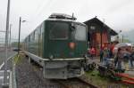 15.05.2010 Interlaken macht Dampf. Nicht gerade unter einem guten Stern (Wettermssig) stand diese Veranstaltung. Sie zog jedoch sehr viele Bahnfans an. Eines der Exponate war die HGe 4/4  Muni  der Zentralbahn.  