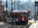 zb - Steuerwagen ABt 131-9 bei der einfahrt in den Bahnhof in Stans am 15.01.2011