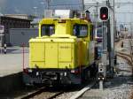 zb - Diesellok HGm 2/2  104 002-1 im Bahnhofsareal in meiringen am 23.03.2013