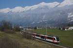 ABeh 150 103-6 fhrt am 01.04.2013 als IR 2217 von Brienz Richtung Meiringen.