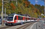 ABeh 160 006-9 verlässt den Bahnhof Brienz Richtung Interlaken Ost. Die Aufnahme stammt vom 09.10.2015.