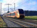SOB/SBB - Traverso RABe 506 104 unterwegs bei Lyssach am 31.12.2021