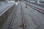 Interessante Bahnschwellen fand ich auf dem Bahnhof in Wittenbach SG vor.