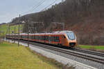 RABe 526 113 Traverso der SOB fährt Richtung Bahnhof Tecknau.