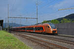 RABe 526 111 Traverso der SOB durchfährt den Bahnhof Gelterkinden.