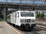 SOB - Re 4/4 456 095 vor dem Voralpenexpress in St.Gallen St.Fieden am 21.06.2009