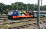 SOB - Re 4/4 456 092-6 bei der Ausfahrt aus dem Bahnhof Romanshorn am 04.07.2010.